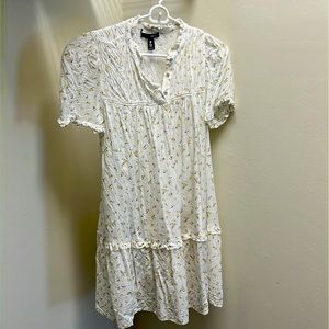 Aqua Floral Dress, Size Small